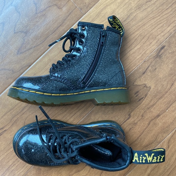 Dr. Martens 1460 Cosmic Glitter Toddler Side Zip Lace Up Leather Boots Sz 9 - Picture 6 of 8